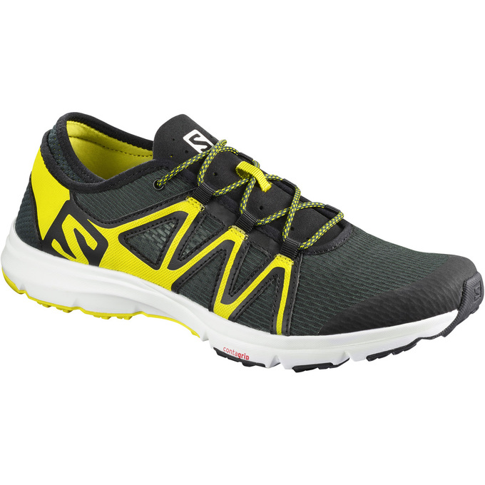 Salomon Singapore Mens Water Shoe - CROSSAMPHIBIAN SWIFT Black/Yellow | 92483-PFOW